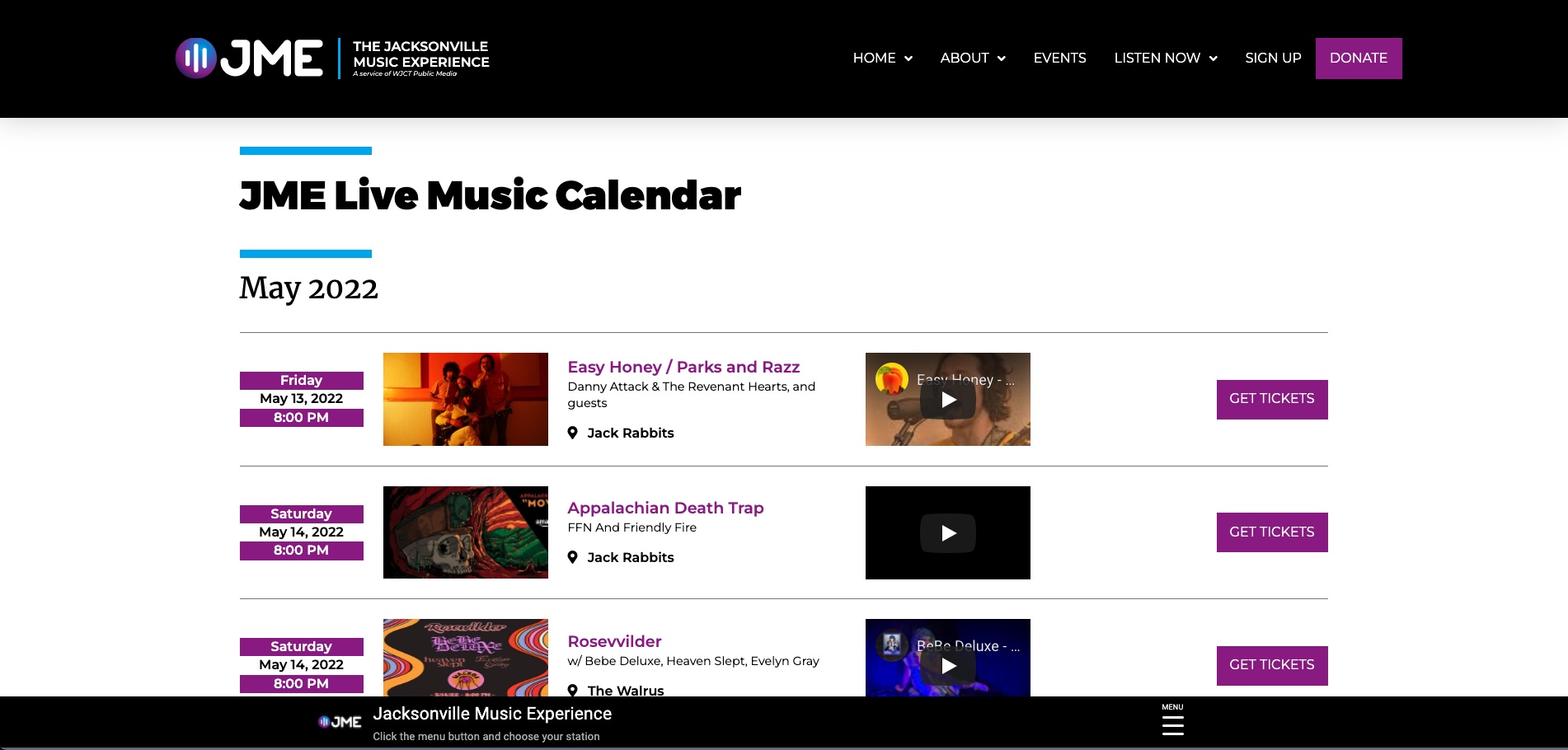 Featured image for “JME Live Music Calendar”