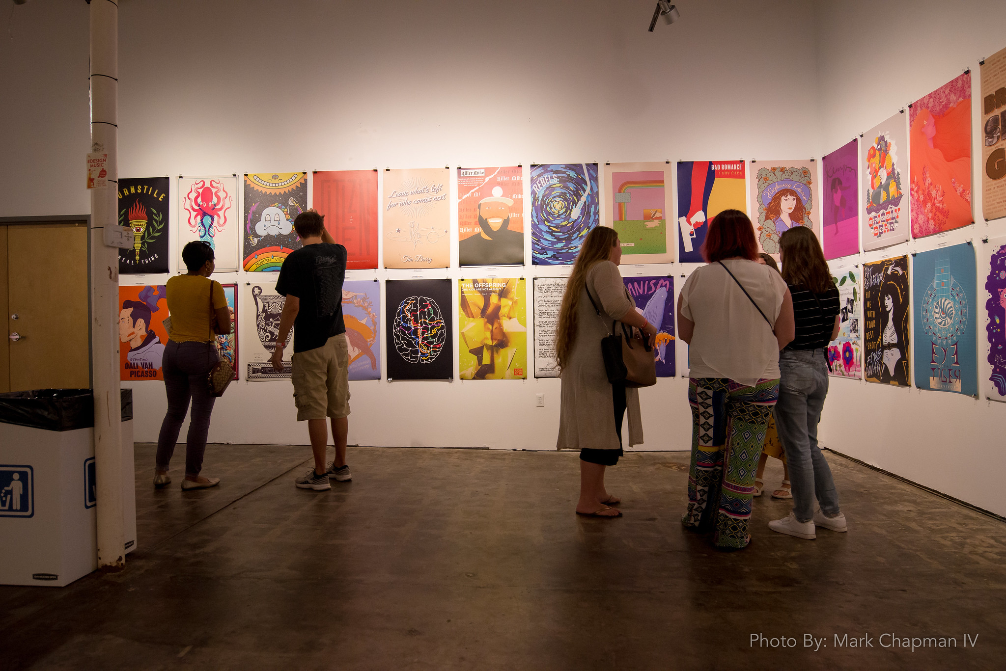 Photo of a previous AIGA Jax Design + Music Poster Show