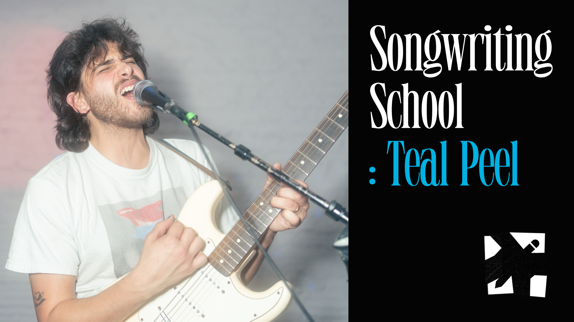 SOngwriting School teal peel image