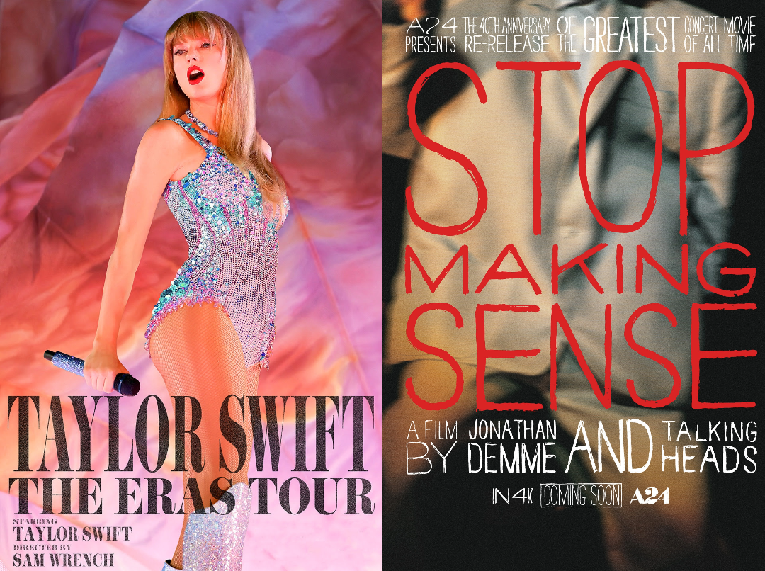 Featured image for “Stop Making Swift | Move Over Barbenheimer, the Next Double Feature is ‘Stop Making Sense’ and ‘The Eras Tour’ Documentary”