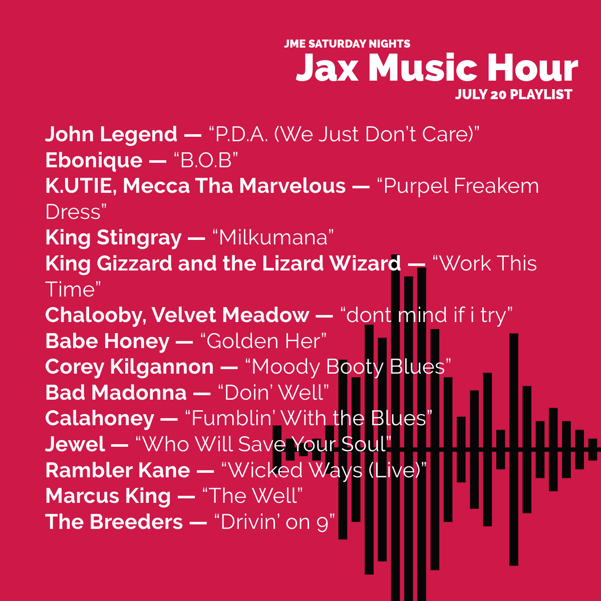 Featured image for “Jax Music Hour Playlist | July 20”